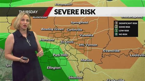 Severe storms may pop near St. Louis Thursday